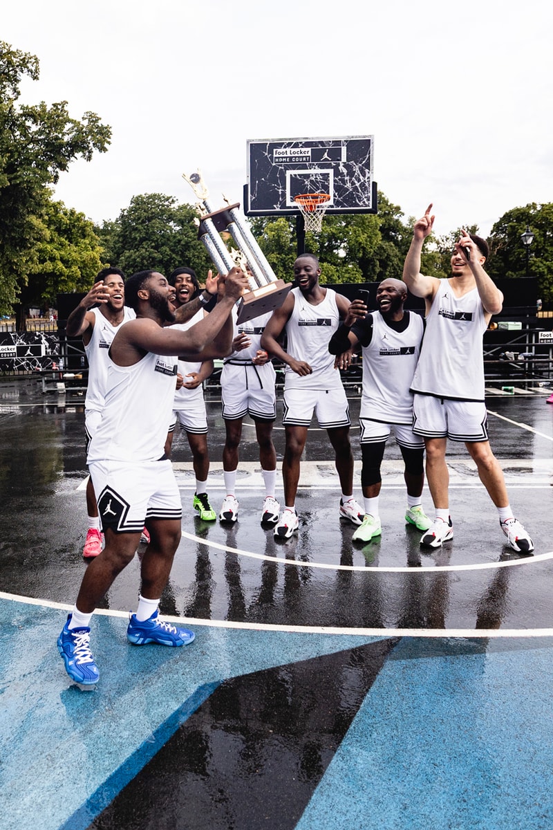 Footlocker home court jordan brand anniversary clapham london basketball tournament Lostboys ufdn thunder bellas 5v5 teams slam-dunking