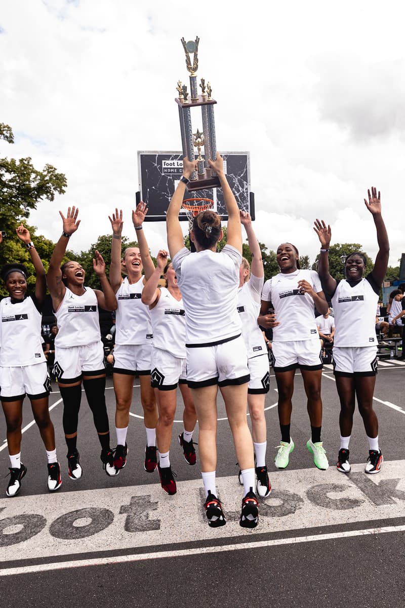 Footlocker home court jordan brand anniversary clapham london basketball tournament Lostboys ufdn thunder bellas 5v5 teams slam-dunking