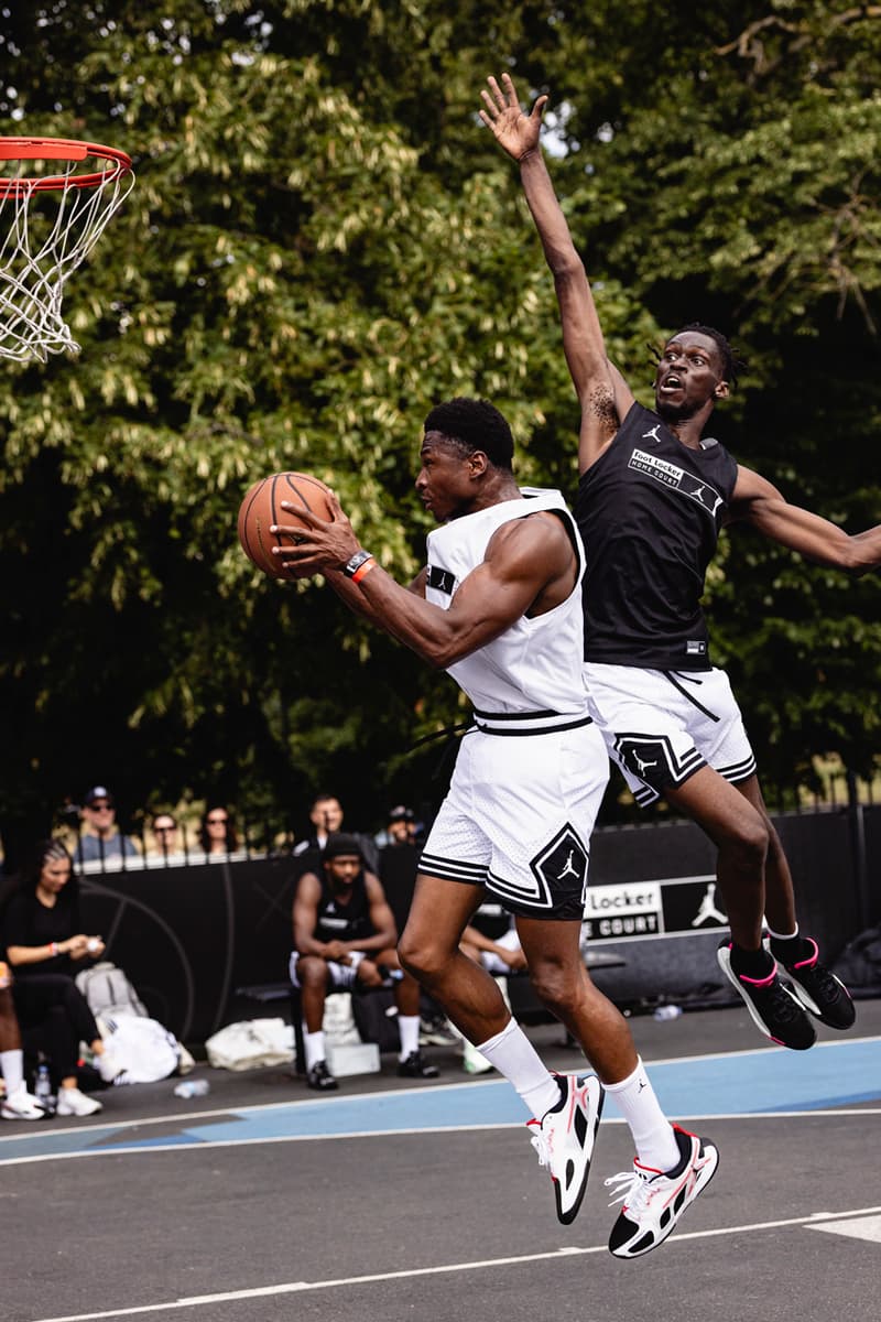 Footlocker home court jordan brand anniversary clapham london basketball tournament Lostboys ufdn thunder bellas 5v5 teams slam-dunking