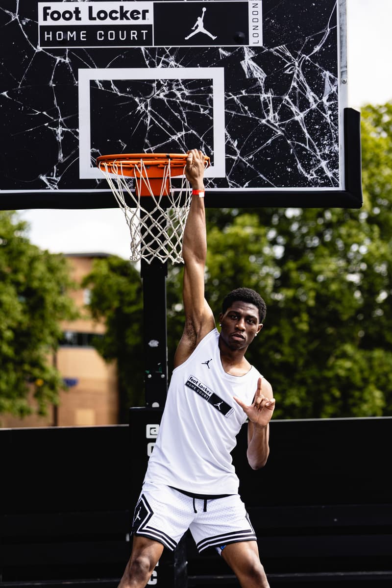 Footlocker home court jordan brand anniversary clapham london basketball tournament Lostboys ufdn thunder bellas 5v5 teams slam-dunking