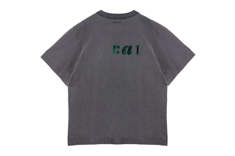 Dover Street Market GINZA Reopens With sacai Collaboration chitose abe collaborative t-shirts black white charcoal gray
