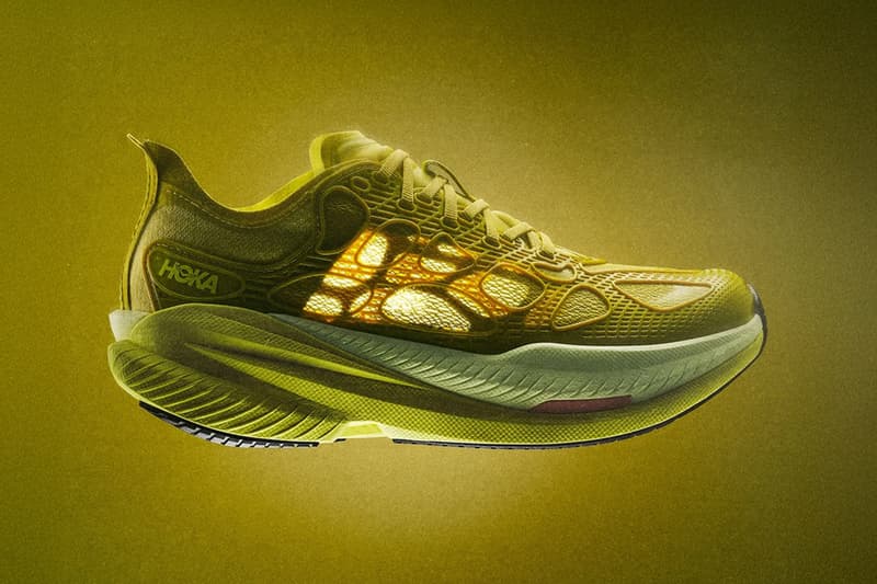 HOKA Mach X Caged All-Black Moss Green Release Info Pebax® x
