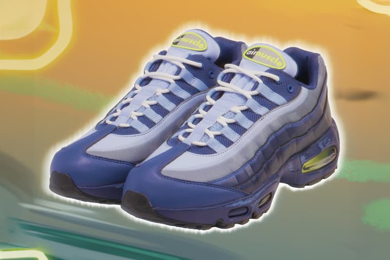Yu-Gi-Oh! Nike Air Max 95 Muscle II7404-400 Release Date info store list buying guide photos price .swoosh psychic blue Joey Wheeler Katsuya Jounouchi Feedback