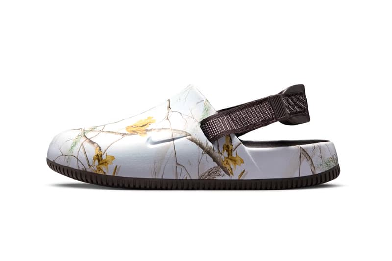  Nike Calm Mule Arrives in "Light Blue Realtree" velvet brown IB2455-201 clog mule shoe relaxation