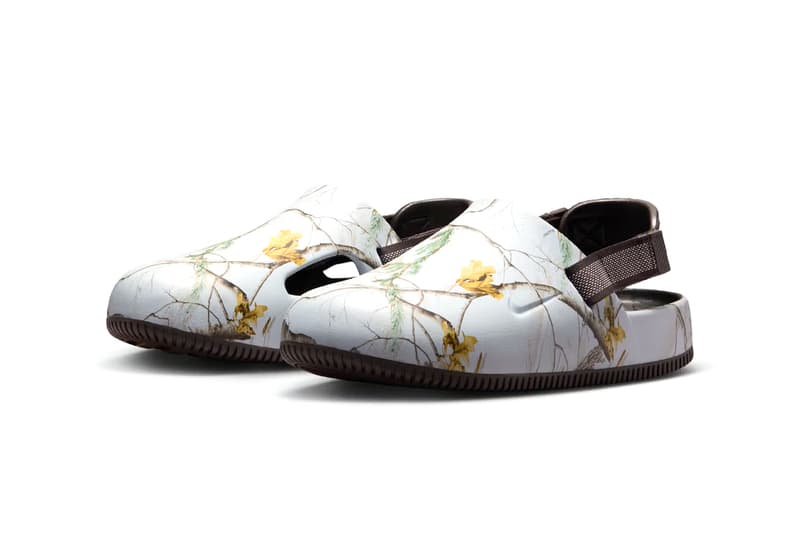  Nike Calm Mule Arrives in "Light Blue Realtree" velvet brown IB2455-201 clog mule shoe relaxation