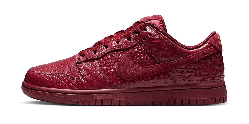 Nike Wraps the Dunk Low in "Team Red Croc"