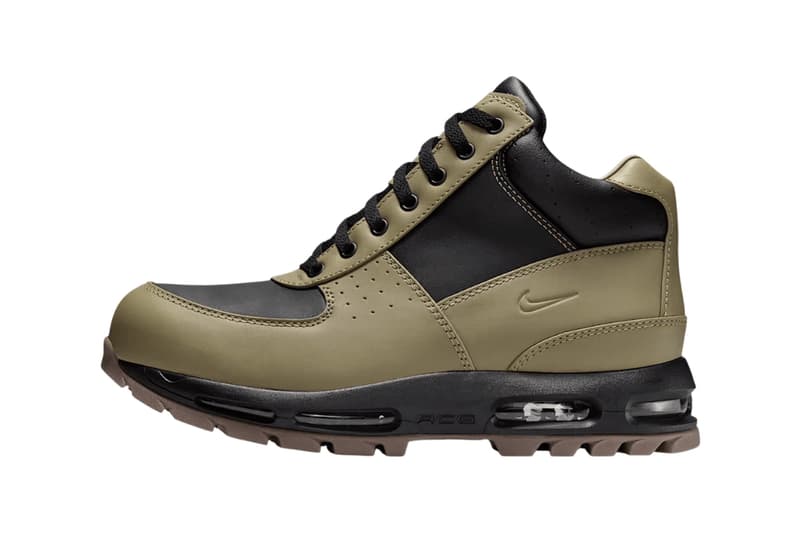 Nike’s ACG (All Conditions Gear) Air Max Goadome is re-released on Nike.com in "Black/Sesame/Neutral Olive". 
