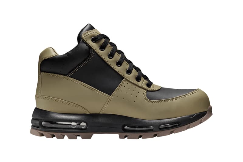Nike’s ACG (All Conditions Gear) Air Max Goadome is re-released on Nike.com in "Black/Sesame/Neutral Olive". 