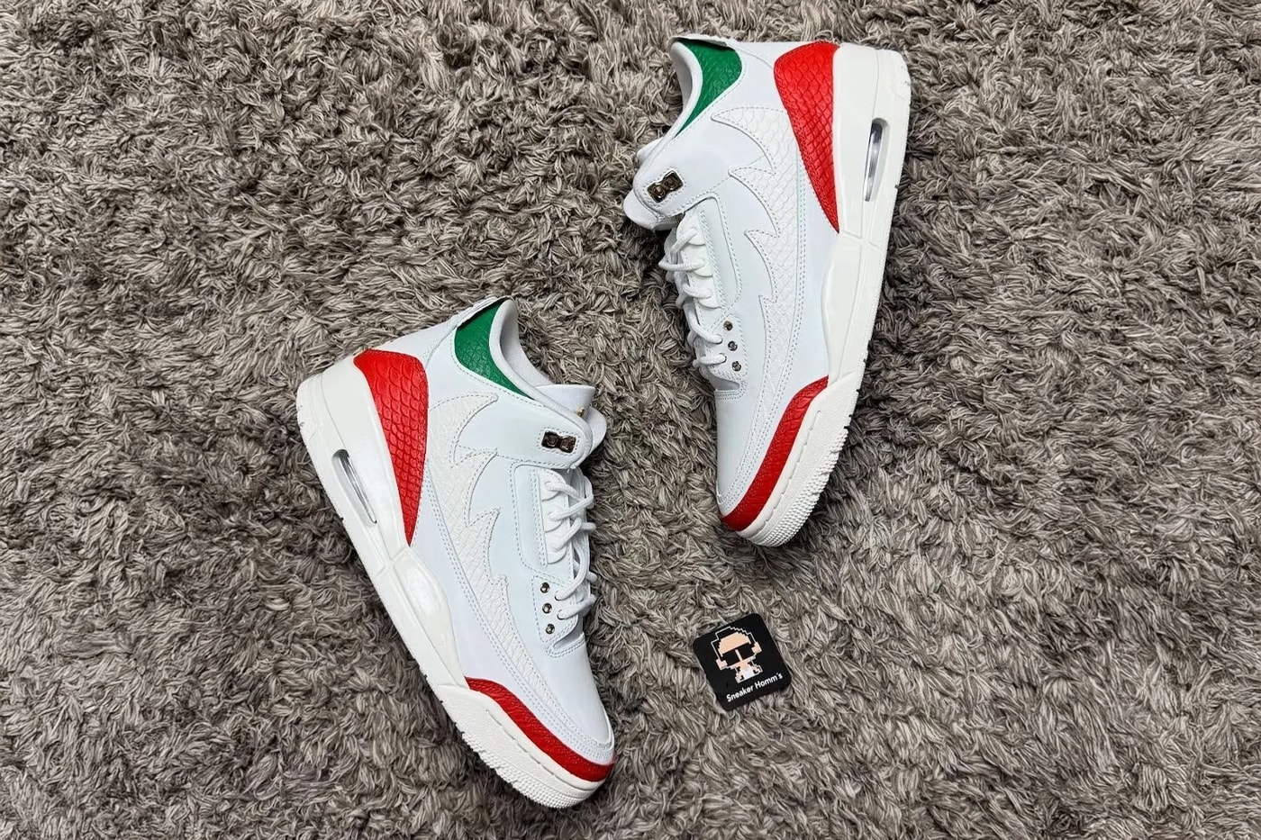 First Look at the Air Jordan 3 Mexico "El Vuelo" Summit White/Metallic Gold-Pine Green-Dragon Red-Sail  IO1752-100