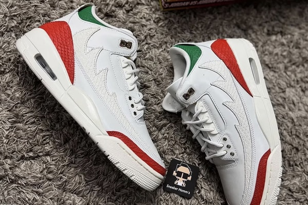 First Look at the Air Jordan 3 Mexico "El Vuelo" Summit White/Metallic Gold-Pine Green-Dragon Red-Sail  IO1752-100