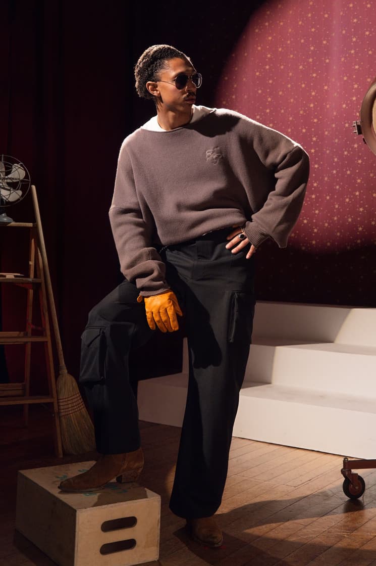 Kody Phillips Takes Us to the Cabaret for Fall/Winter 2025 the great show collection release info price drop leather jacket lasso shirt designer lookbook new york city menswear 