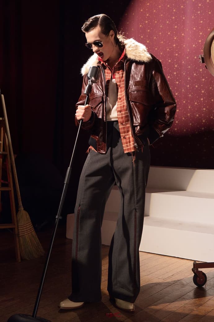Kody Phillips Takes Us to the Cabaret for Fall/Winter 2025 the great show collection release info price drop leather jacket lasso shirt designer lookbook new york city menswear 