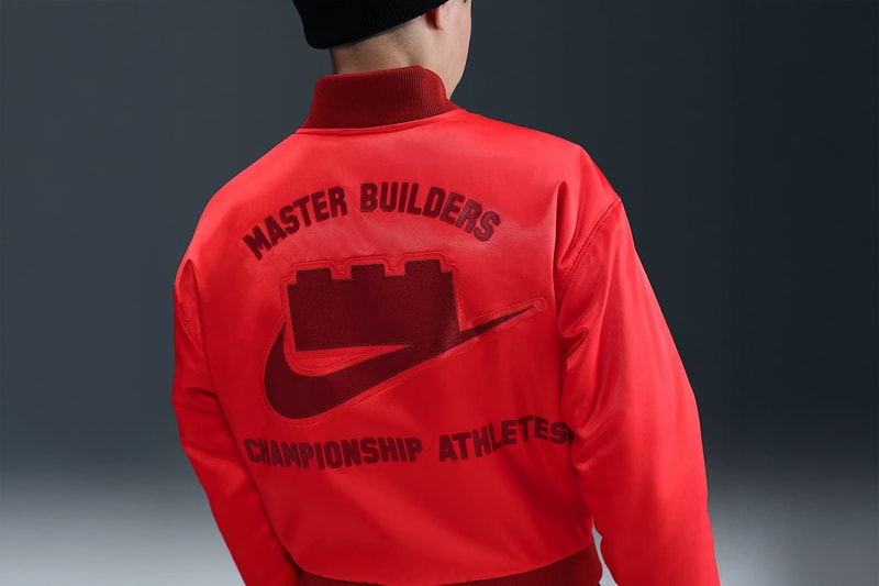 LEGO and Nike's Collaboration Extends to Apparel, Sneakers and Accessories basketball jacket sneaker beyond lego sets