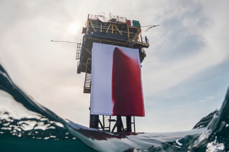 Anish Kapoor and Climate Activists Take Over Gas Rig with “BUTCHERED”