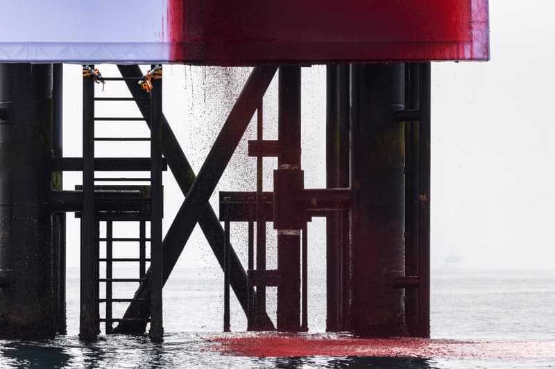 Greenpeace Activists Install Anish Kapoor's 'BUTCHERED' North Sea Art Artworks Climate