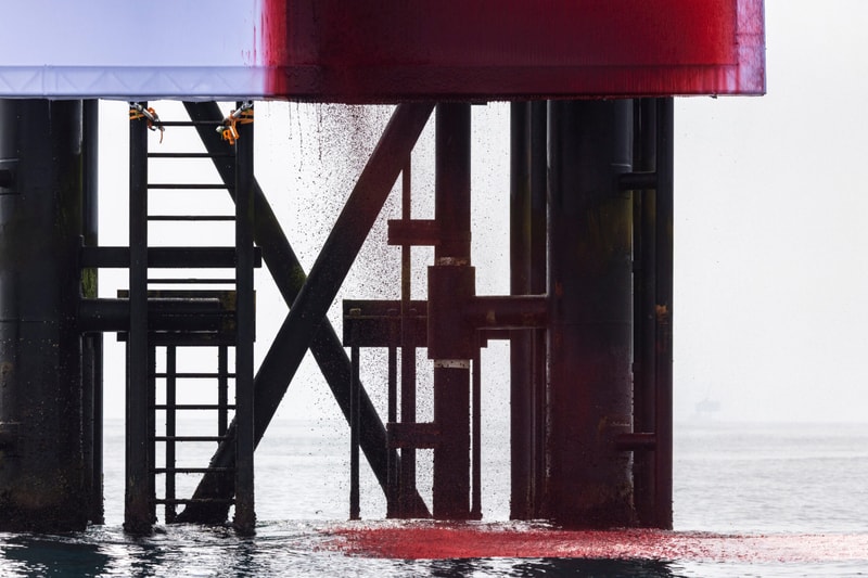 Greenpeace Activists Install Anish Kapoor's 'BUTCHERED' North Sea Art Artworks Climate