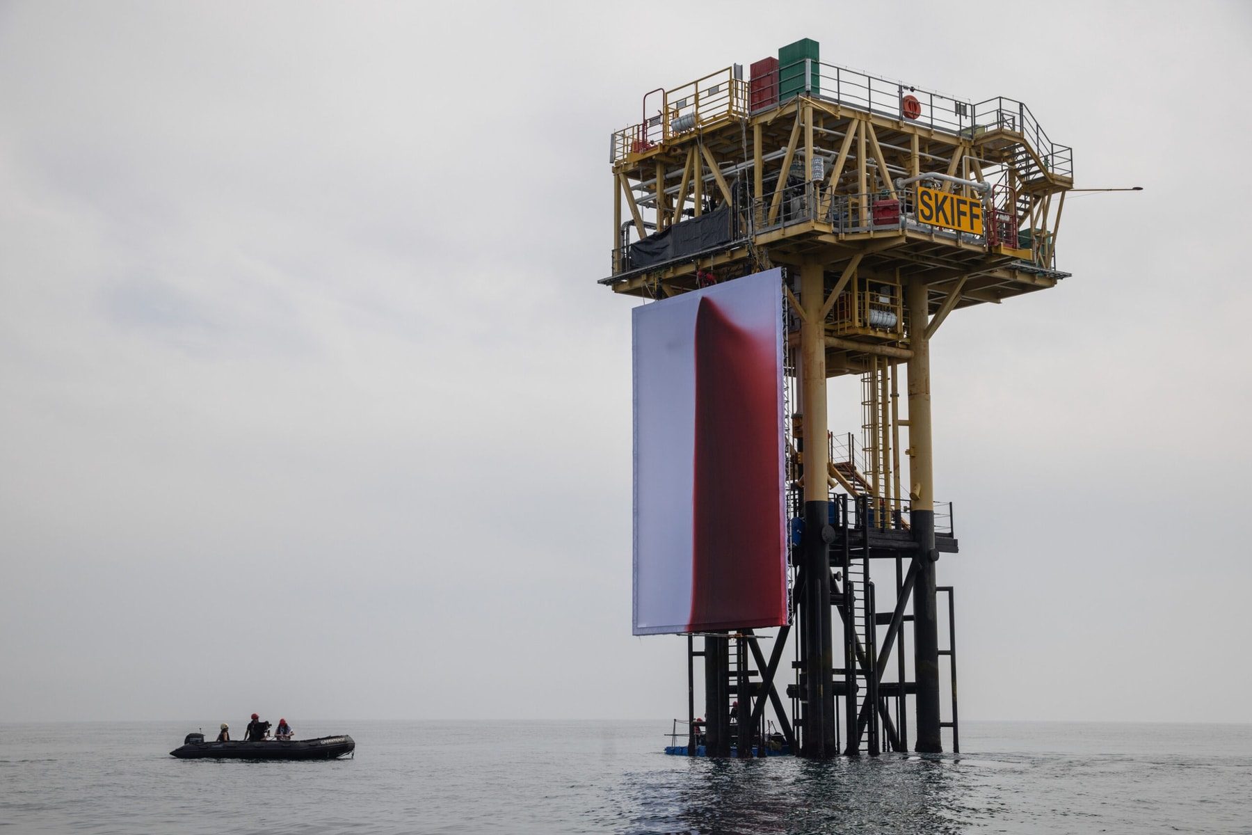 Greenpeace Activists Install Anish Kapoor's 'BUTCHERED' North Sea Art Artworks Climate