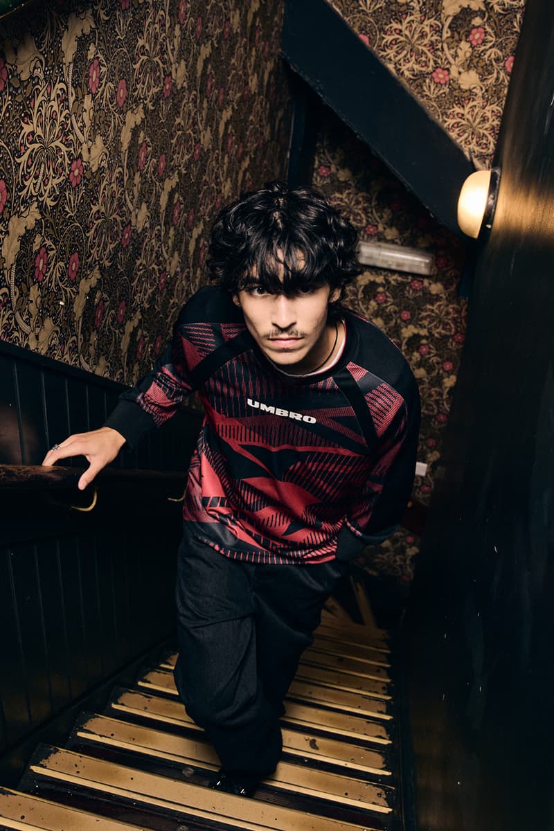 umbro fall winter 2025 northern quarter collection music manchester britpop oasis blur jersey cagoule manchester city united football t-shirt hoodie shell suit 