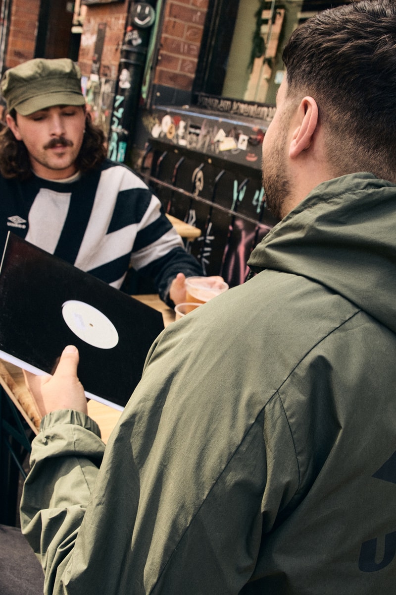 umbro fall winter 2025 northern quarter collection music manchester britpop oasis blur jersey cagoule manchester city united football t-shirt hoodie shell suit 