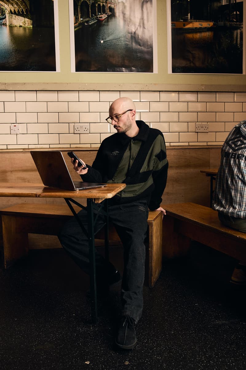 umbro fall winter 2025 northern quarter collection music manchester britpop oasis blur jersey cagoule manchester city united football t-shirt hoodie shell suit 