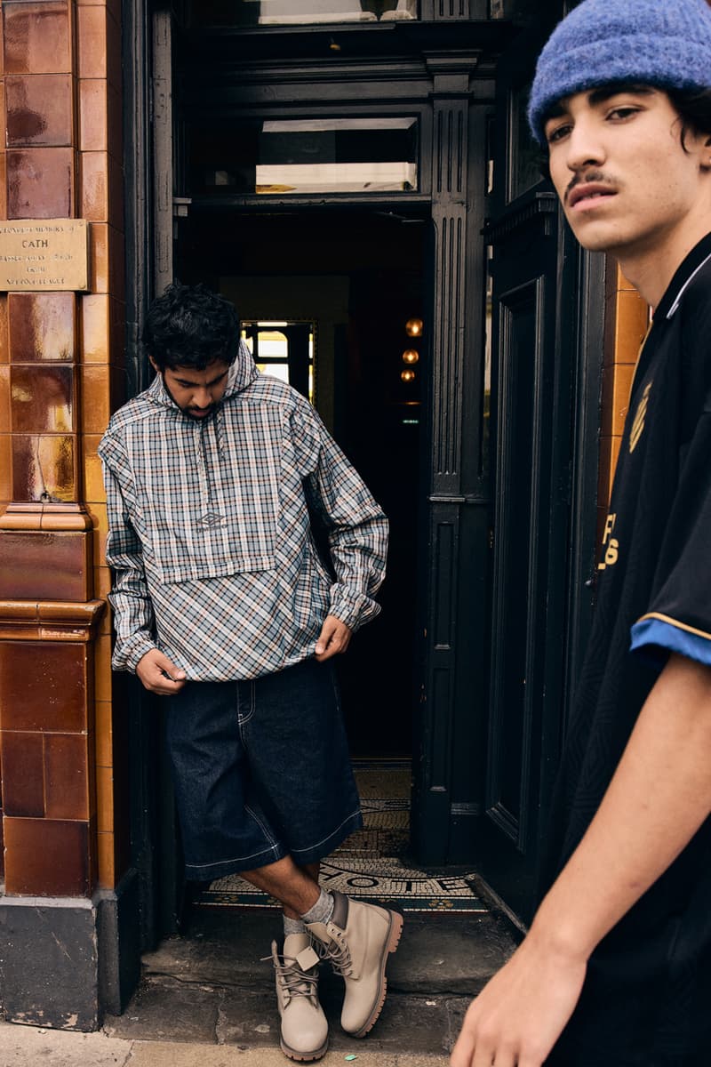 umbro fall winter 2025 northern quarter collection music manchester britpop oasis blur jersey cagoule manchester city united football t-shirt hoodie shell suit 