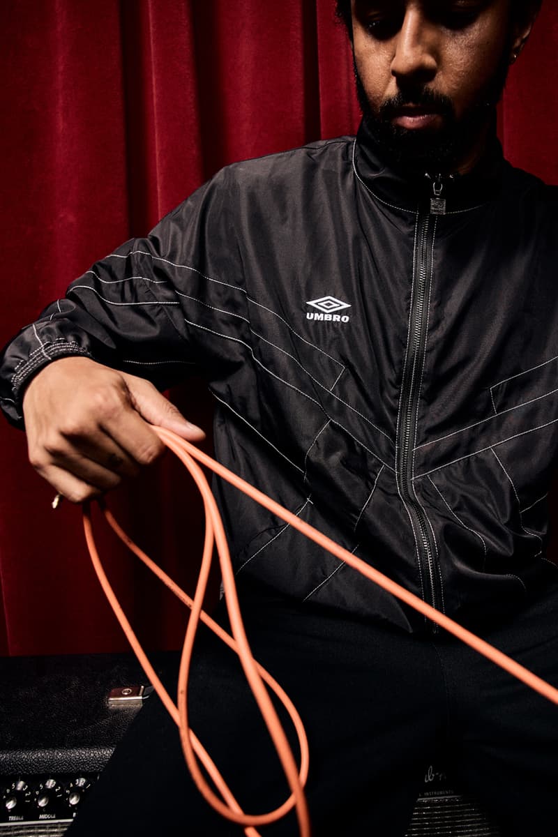 umbro fall winter 2025 northern quarter collection music manchester britpop oasis blur jersey cagoule manchester city united football t-shirt hoodie shell suit 