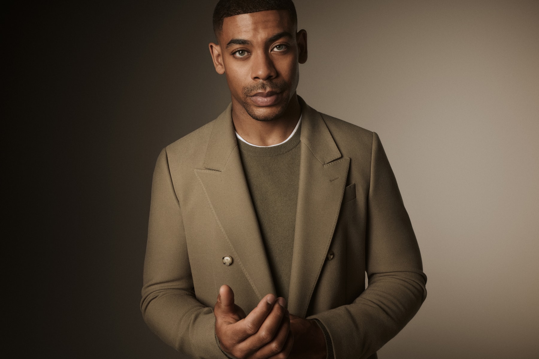 boss ishaan khatter aaron pierre amelia gray be the next boss campaign fall winter 2025 s.coups taylor fritz suit “New Trouser” knit italian wool nappa leather