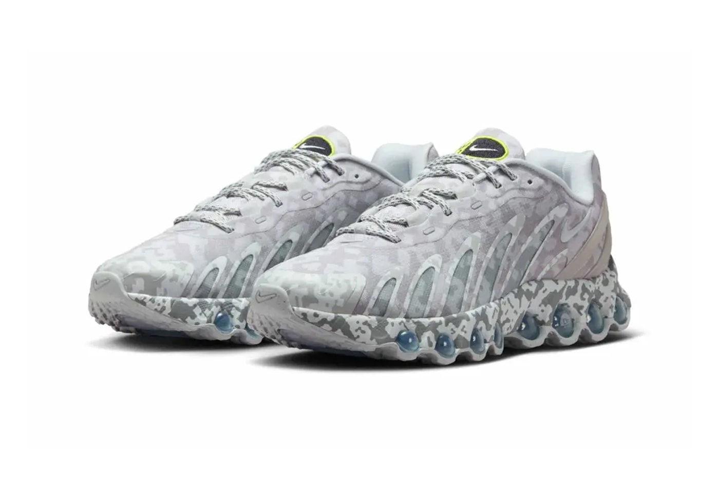 Official Look at the Cav Empt x Nike Air Max DN8 Collaboration Silver Lilac/Flat Silver-Cyber, White/Cyber-Neptune Green IB6184-002/IB6184-100