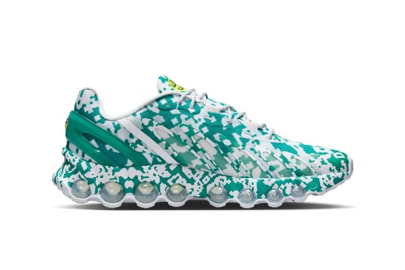 Official Look at the Cav Empt x Nike Air Max DN8 Collaboration Silver Lilac/Flat Silver-Cyber, White/Cyber-Neptune Green IB6184-002/IB6184-100