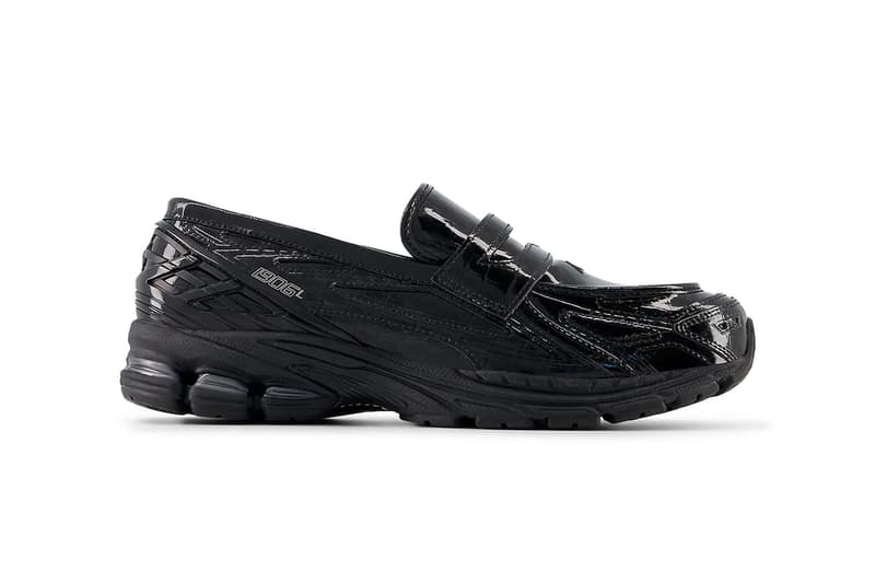 New Balance 1906L Receives Black Patent Croc Leather Release loafer shiny U1906LCR leather