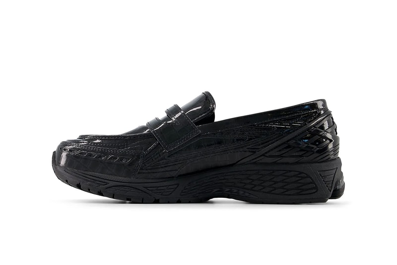 New Balance 1906L Receives Black Patent Croc Leather Release loafer shiny U1906LCR leather