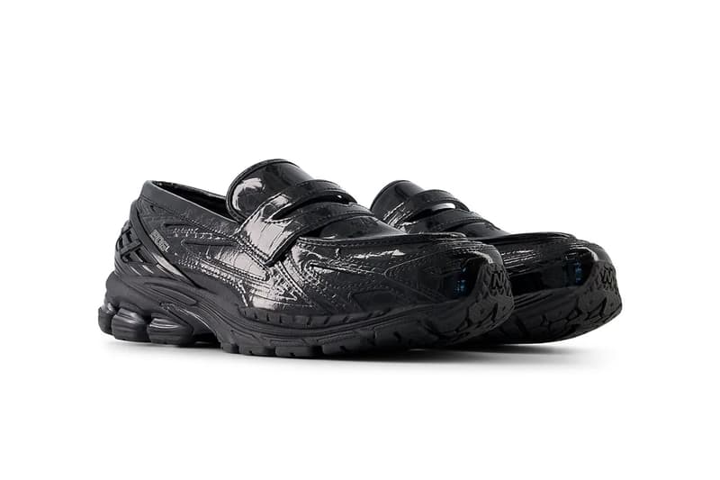 New Balance 1906L Receives Black Patent Croc Leather Release loafer shiny U1906LCR leather