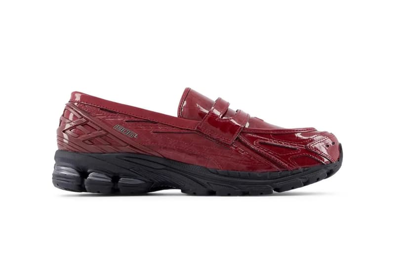 New Balance 1906L Surfaces in "Red Croc" U1906LCS loafer hybrid patent leather red black