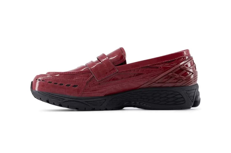 New Balance 1906L Surfaces in "Red Croc" U1906LCS loafer hybrid patent leather red black