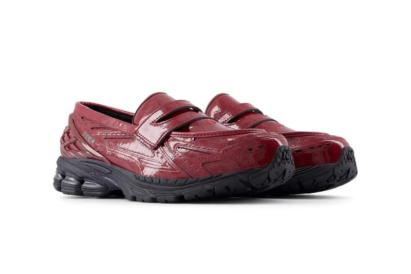 New Balance 1906L Surfaces in "Red Croc" U1906LCS loafer hybrid patent leather red black