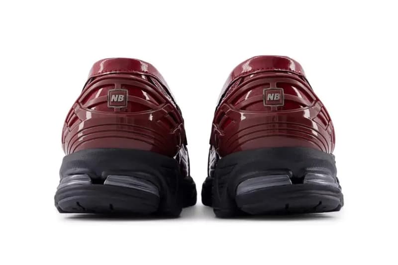 New Balance 1906L Surfaces in "Red Croc" U1906LCS loafer hybrid patent leather red black
