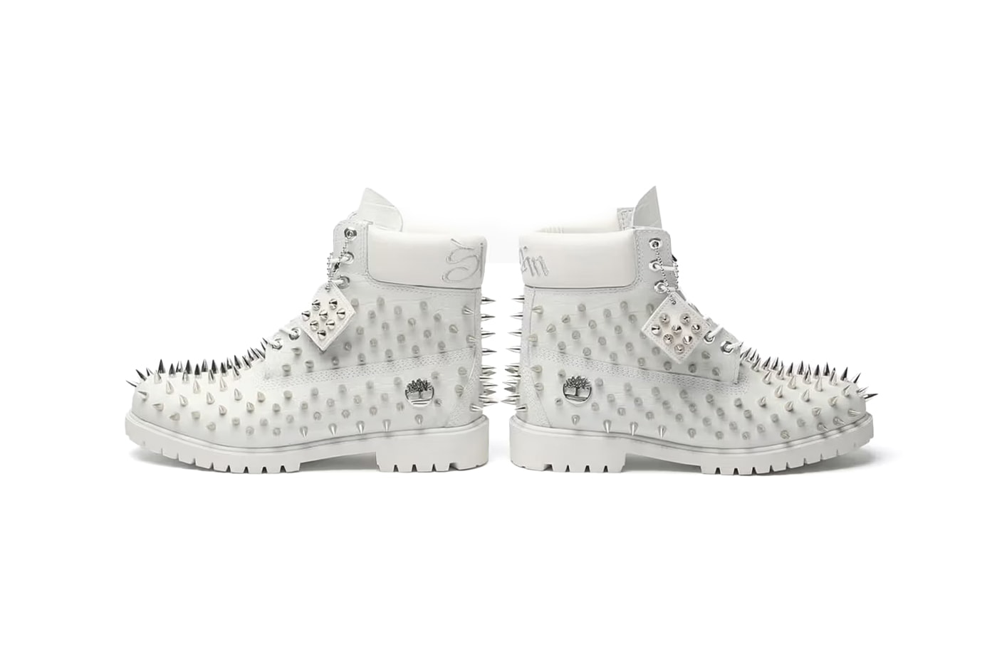 A Closer Look at Bladee and Yung Lean's Custom Timberland 6-Inch Boots psykos studs skulls price release info stream album set Øya Festival