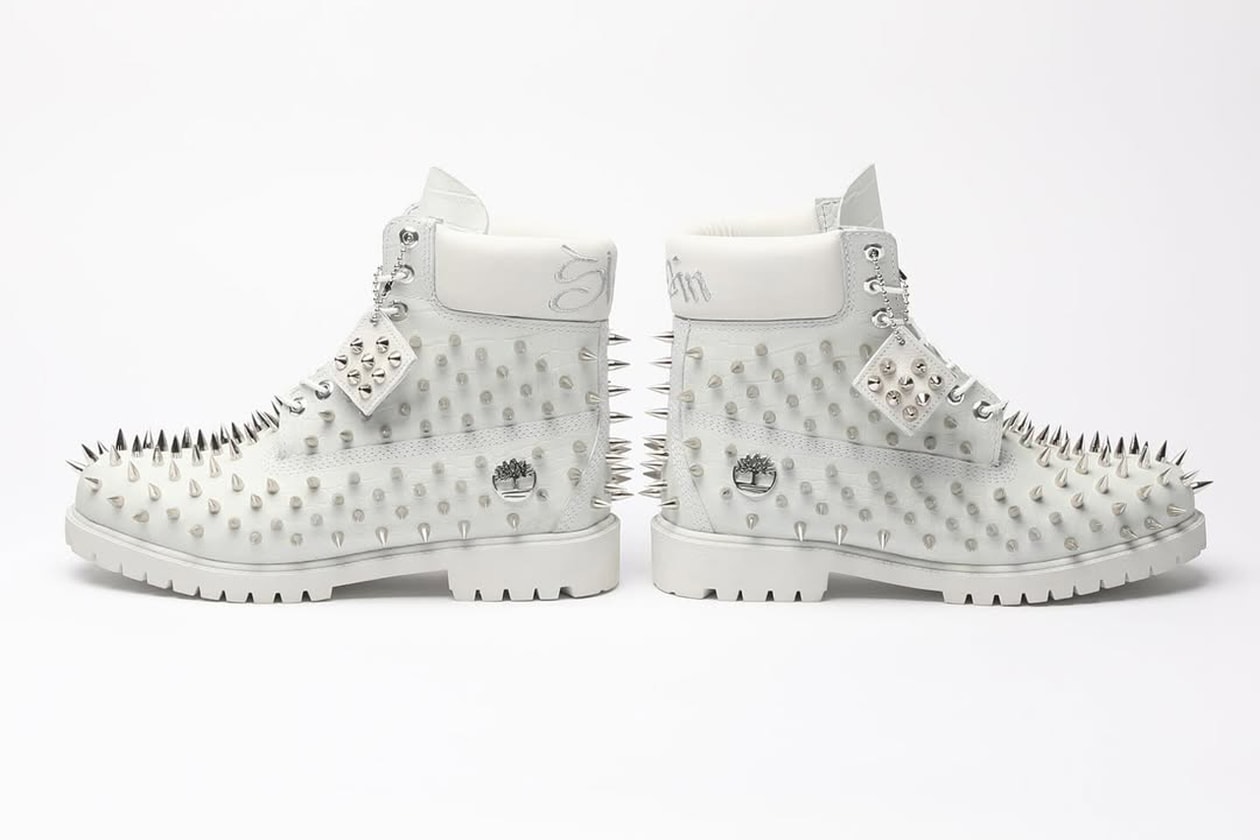 A Closer Look at Bladee and Yung Lean's Custom Timberland 6-Inch Boots psykos studs skulls price release info stream album set Øya Festival