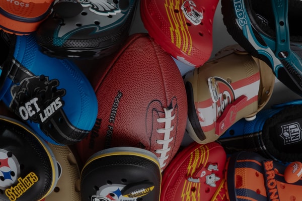 Crocs Announces Multi-Year Partnership With the NFL raiders chiefs eagles philly chargers broncos san francisco 49ers patriots buccanneers jets ravens commanders detroit lions bills
