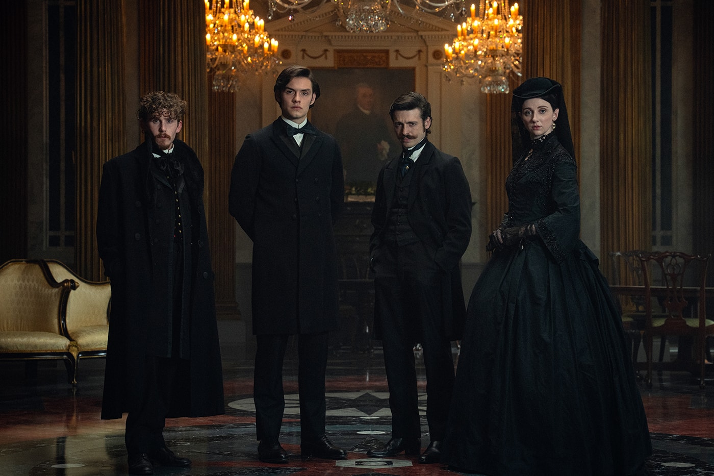 Netflix Reveals First Look Images at 'House of Guinness' steven knight peaky blinders creator anthony boyle louis partridge emily fairn fionn oshea