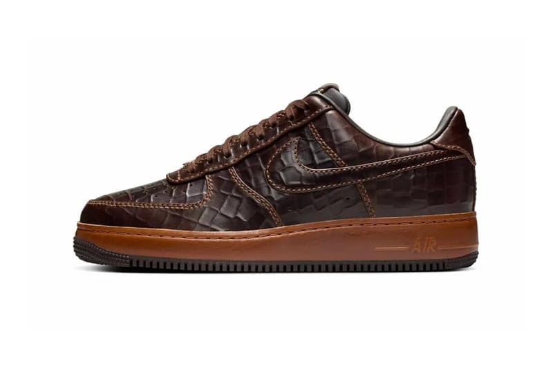 Nike Air Force 1 Low Gets Luxe With "Croc/Fauna Brown" Release Info croc leather