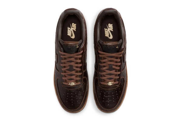 Nike Air Force 1 Low Gets Luxe With "Croc/Fauna Brown" Release Info croc leather