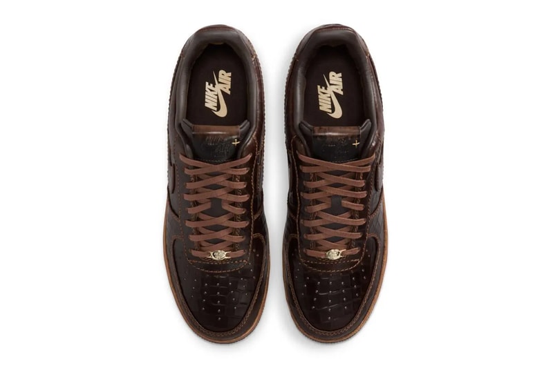 Nike Air Force 1 Low Gets Luxe With "Croc/Fauna Brown" Release Info croc leather