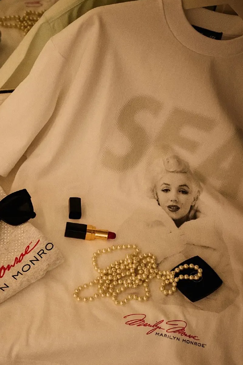 WIND AND SEA Pays Homage to Marilyn Monroe in New Capsule t-shirt portraits