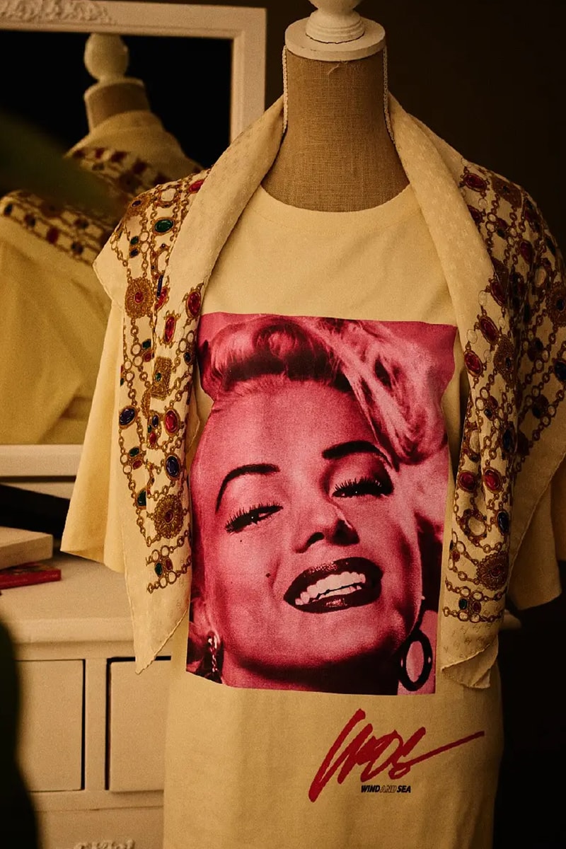 WIND AND SEA Pays Homage to Marilyn Monroe in New Capsule t-shirt portraits