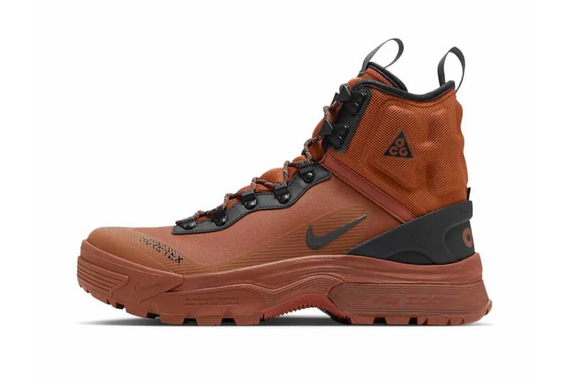 Official Look at the Nike ACG Air Zoom Gaiadome GORE-TEX "Cinnamon/Black" DD2858-203 release info boot outdoor trekking 
