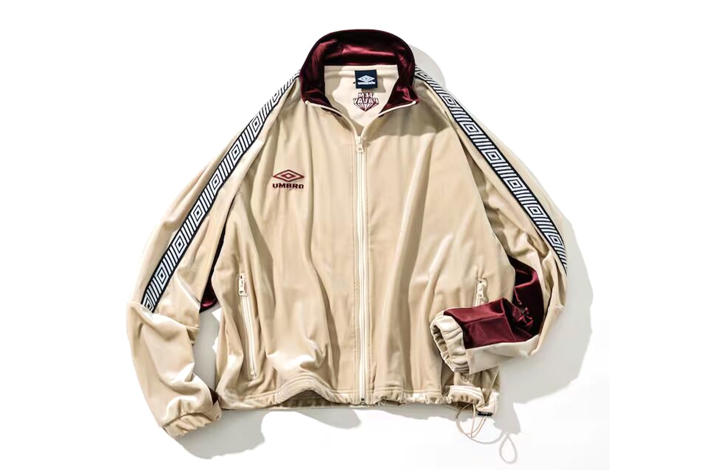 Umbro and Tempalay Team up With FREAK'S STORE for a FW25 Track Suit Triple Collab red belour grey 