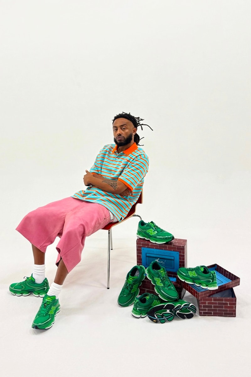 Aminé x New Balance Biblioteca 2000 Green Sneaker Release Date Information