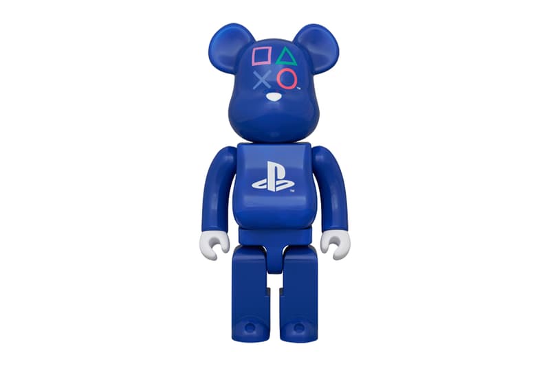 PlayStation and MEDICOM TOY Reveal Collaborative BE@RBRICK 400% controller og vintage logo triangle circle cross x square buttons symol