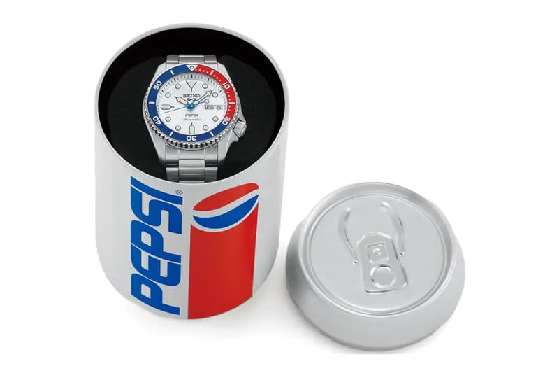 Pepsi Reveals Limited Edition Seiko 5 Sports Collaboration watch september release Caliber 4R36 and the Caliber 4R34 SBSA319 SBSC023/SBDC023